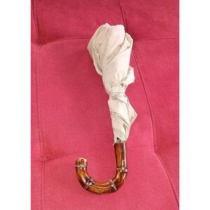 Vintage Schertz Umbrella Handle Made in Italy Beige Brown Made in USA - READ